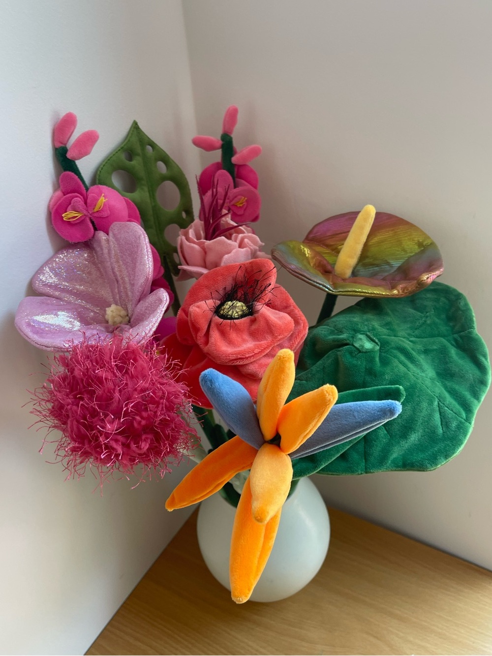 CJ Hendry plush flowers bouquet of 10 limited release blooms